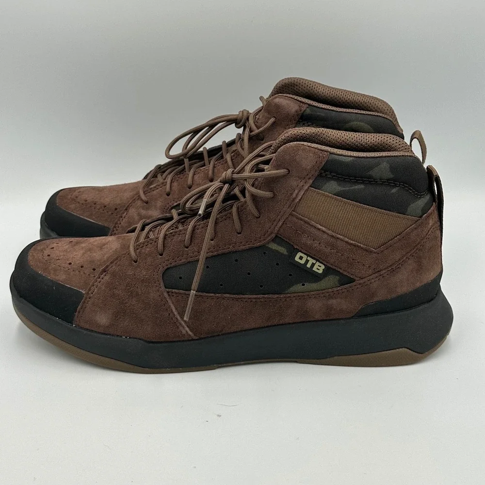 OTB T-Kool Mid Suede‎ Boots Brown Camo Men's 11.5 NIB Work Outdoor Hiking Trail
